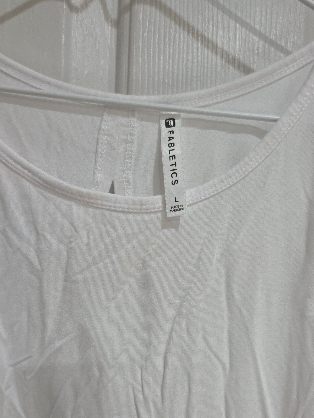 Fabletics White Tank Top Over Sized Size L